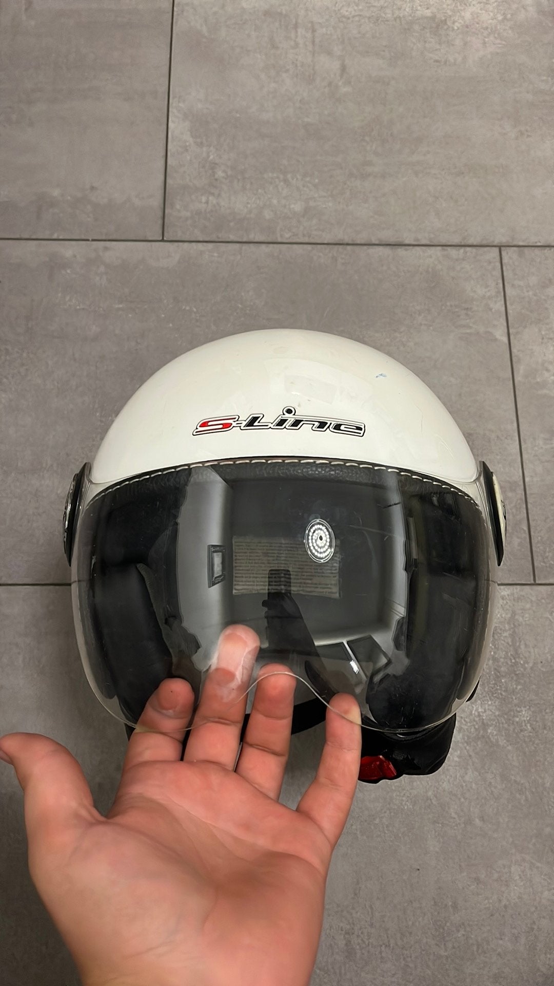 Scooter helm S Line, Fietsen en Brommers, Ophalen of Verzenden, Zo goed als nieuw, Extra small of kleiner