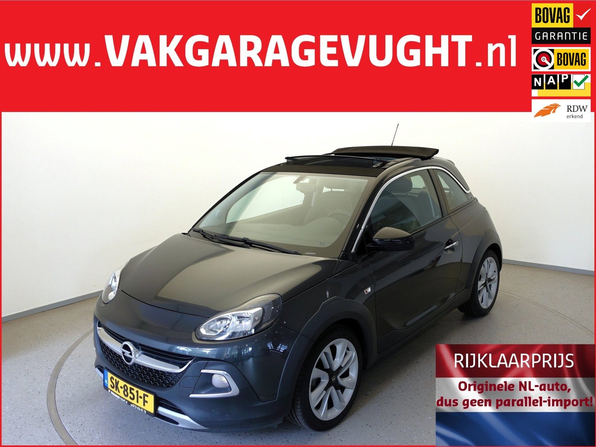 Opel ADAM ROCKS 1.0i Turbo 90pk Cabriotop 65dkm! AC+ECC|Carp, Auto's, 12 maanden, ADAM, 1041 kg, 4 stoelen