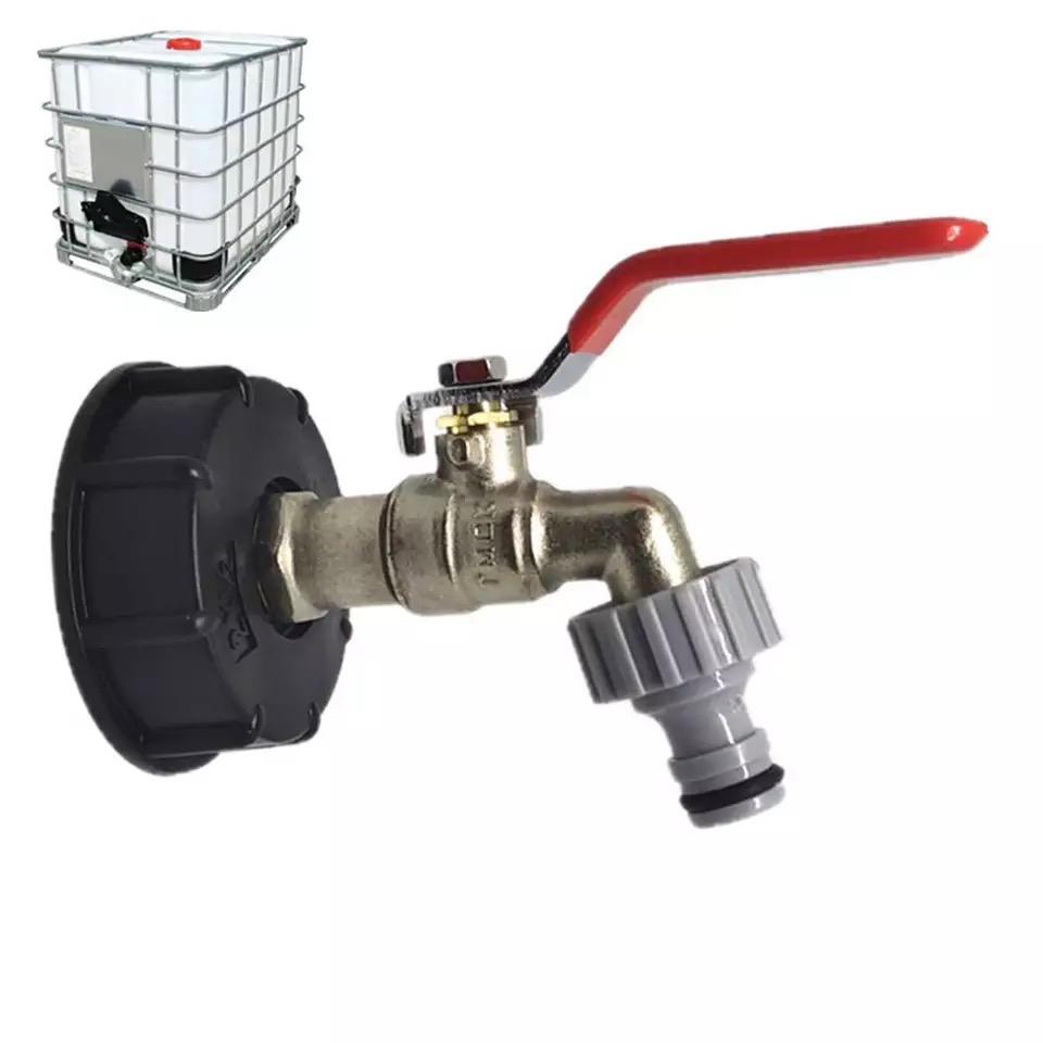 IBC adapter S60x6 met 1/2” kogelkraan met Gardena koppeling, Tuin en Terras, Regentonnen, 150 liter of meer, Ophalen of Verzenden