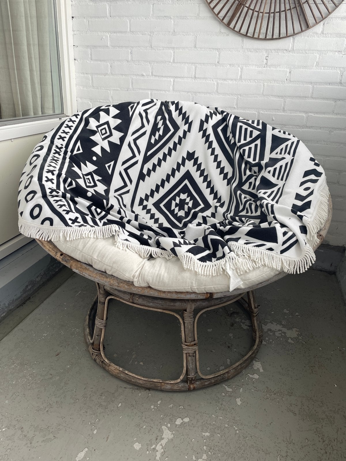 Rotan Papasan Stoel met Kussen, Ophalen, Gebruikt, Twee, Overige kleuren
