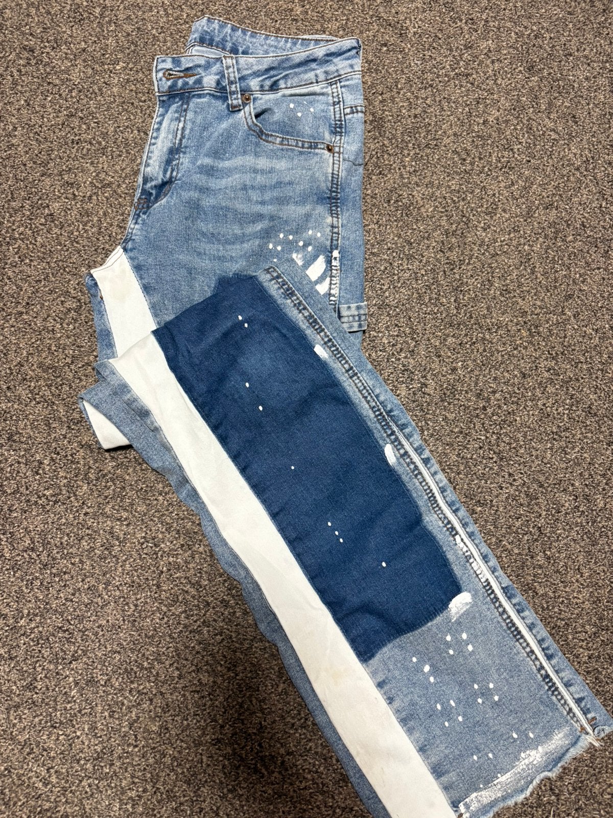 Flared broek, Ophalen of Verzenden, Zo goed als nieuw, Blauw, W32 (confectie 46) of kleiner