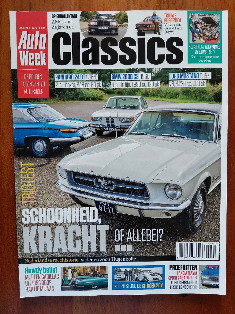 Autoweek Classics 1 2026 Panhard 24 BT, BMW 2000 CS, Mustang, Verzenden, Nieuw, BMW