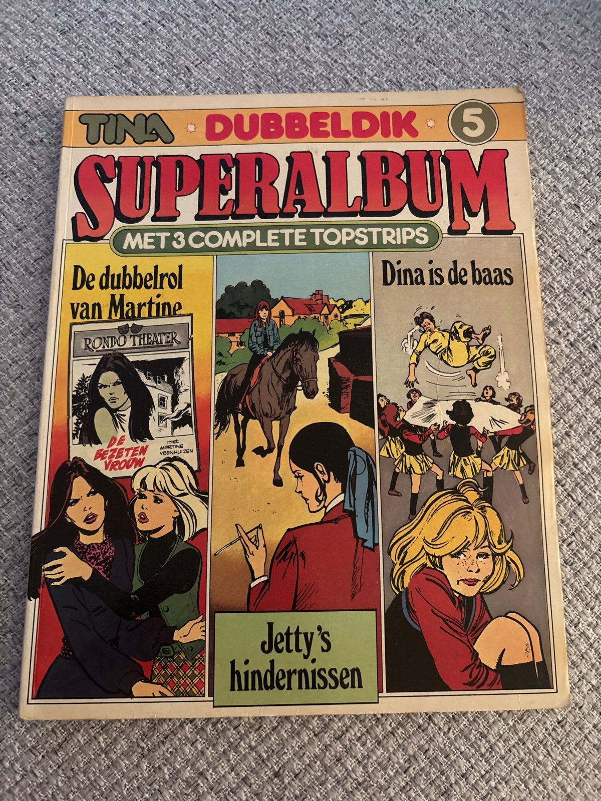 Tina Dubbeldik Superalbum 5 - Met 3 complete topstrips, Boeken, Eén stripboek, Ophalen of Verzenden, Gelezen