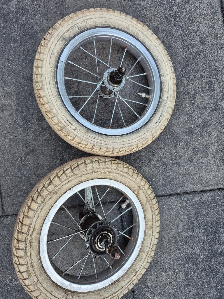 Voorwiel en achterwiel 12 inch met terugtraprem, Ophalen of Verzenden, Kinderfiets, Wiel