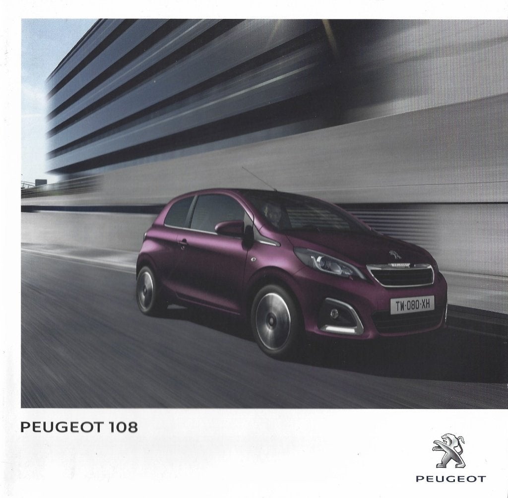 Brochure Peugeot 108 2015, Ophalen of Verzenden, Gelezen, Peugeot
