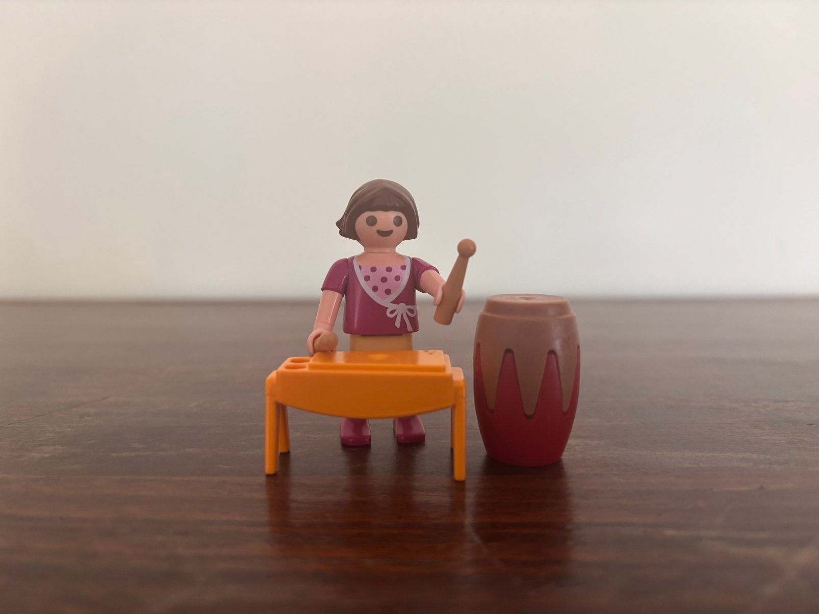 Playmobil meisje met xylofoon en drum 6808, Ophalen of Verzenden, Zo goed als nieuw, Complete set, Figuren