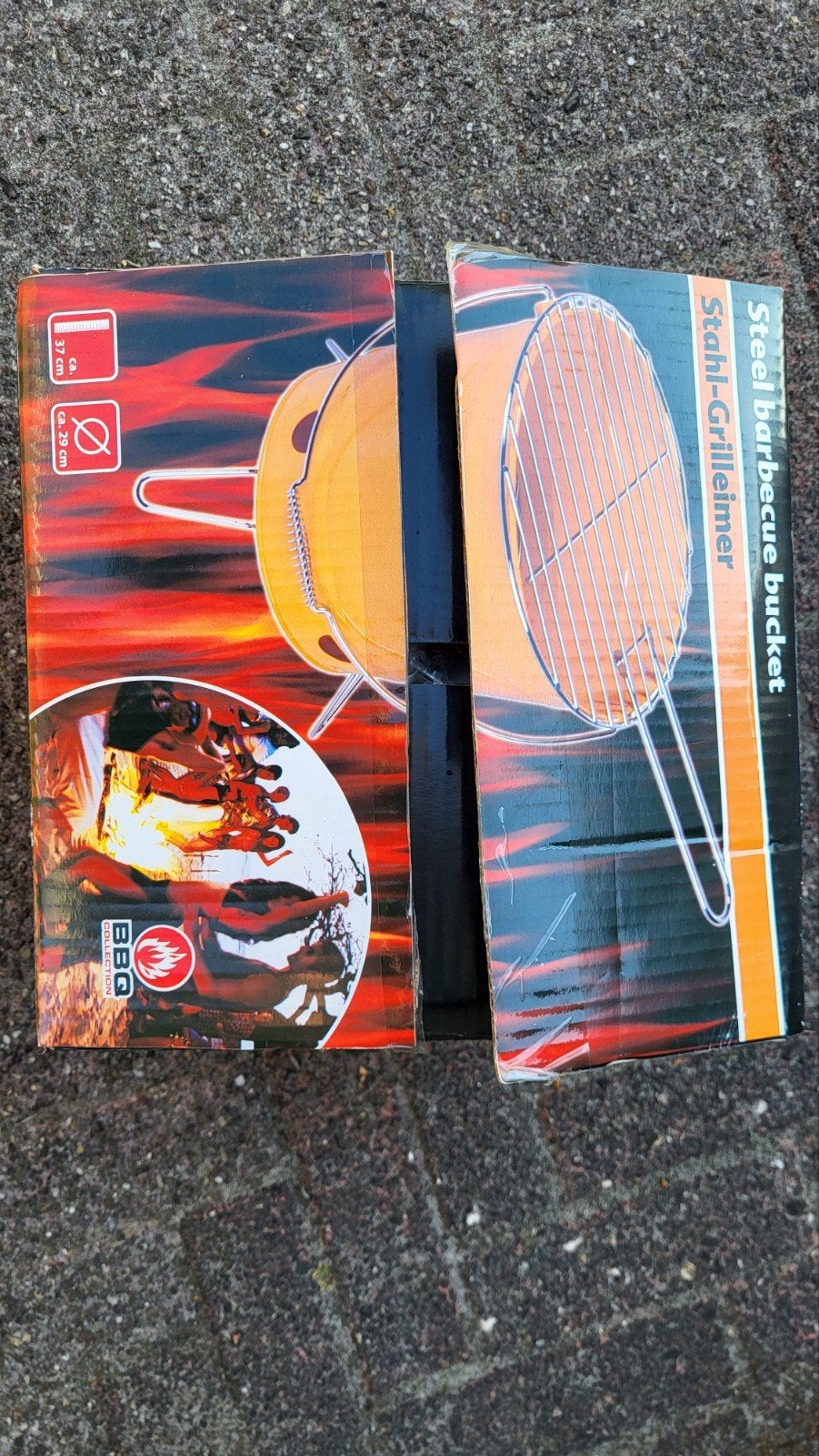Stalen BBQ-emmer / Grill-emmer - Nieuw in doos, Ophalen of Verzenden, Nieuw, Onbekend