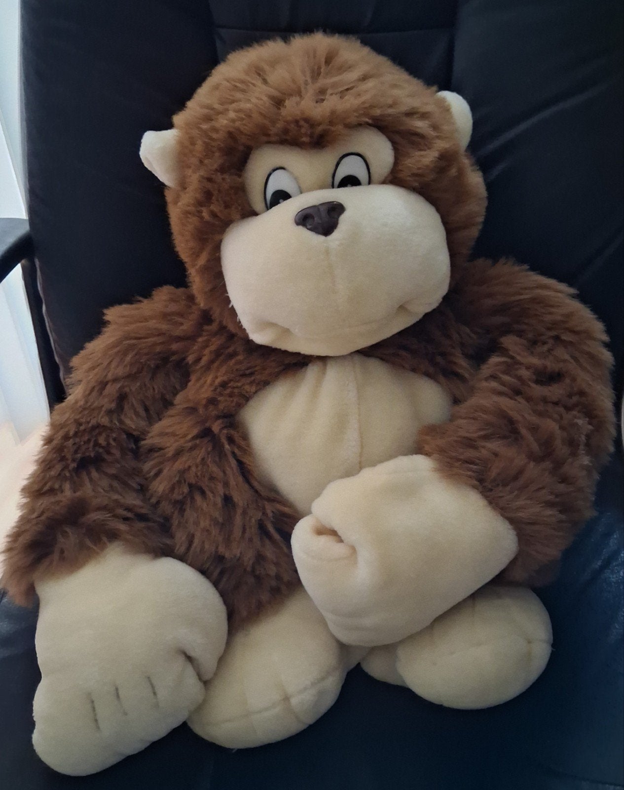 Knuffel - aap, Ophalen, Zo goed als nieuw, Middelgroot (20 tot 80 cm), Bruin