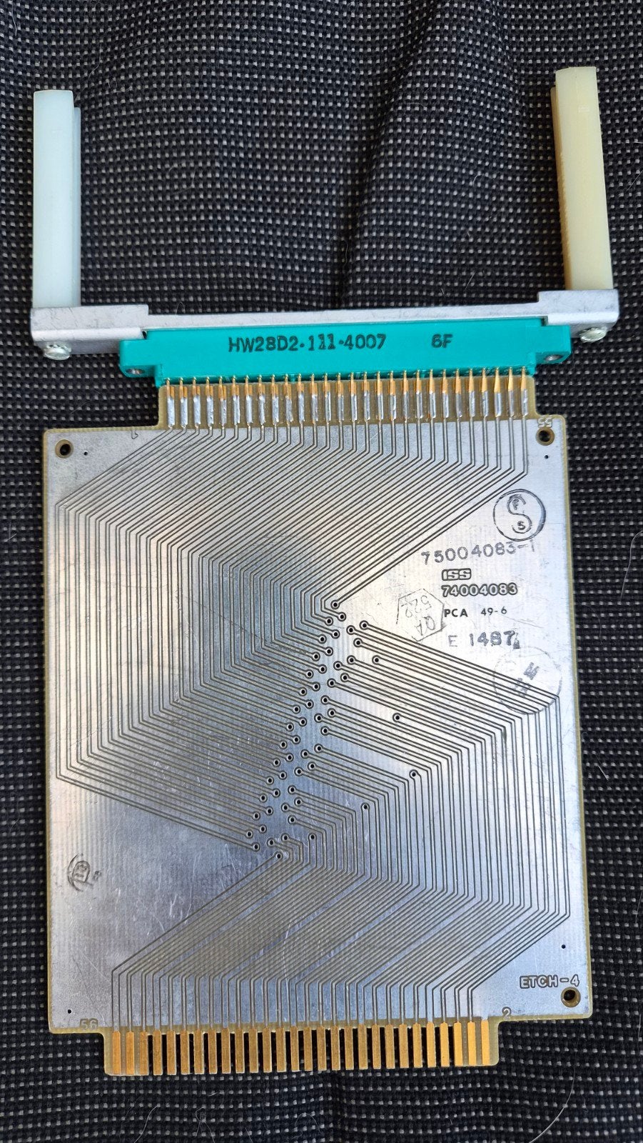 Vintage printplaat met connector, Computers en Software, Ophalen of Verzenden, Gebruikt