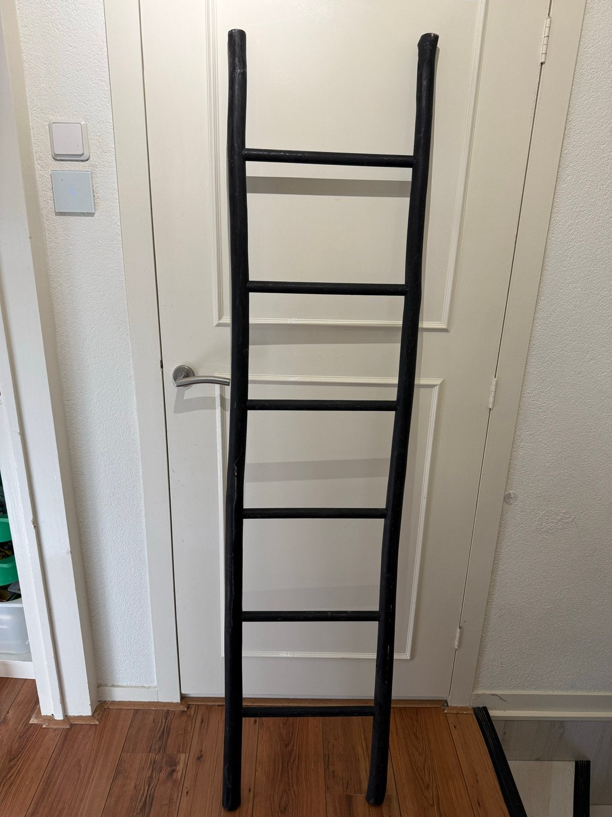 Zwarte decoratie ladder met lichte beschadigingen, Ophalen, Vintage, Hout, Gebruikt
