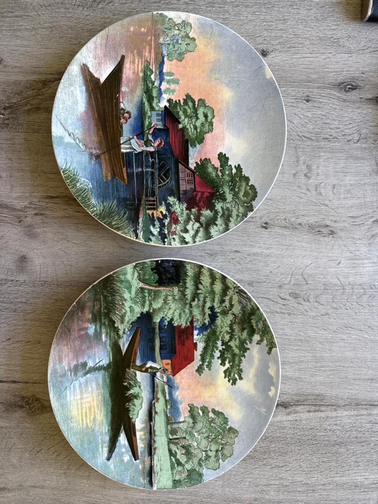 Villeroy & Boch sierborden met landelijke taferelen, Ophalen of Verzenden