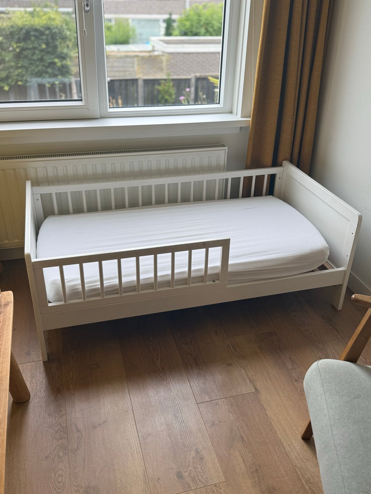 Petite Amélie peuterbed 'Plume' wit (140x70 cm), Ophalen, Gebruikt, 70 tot 85 cm, 140 tot 160 cm