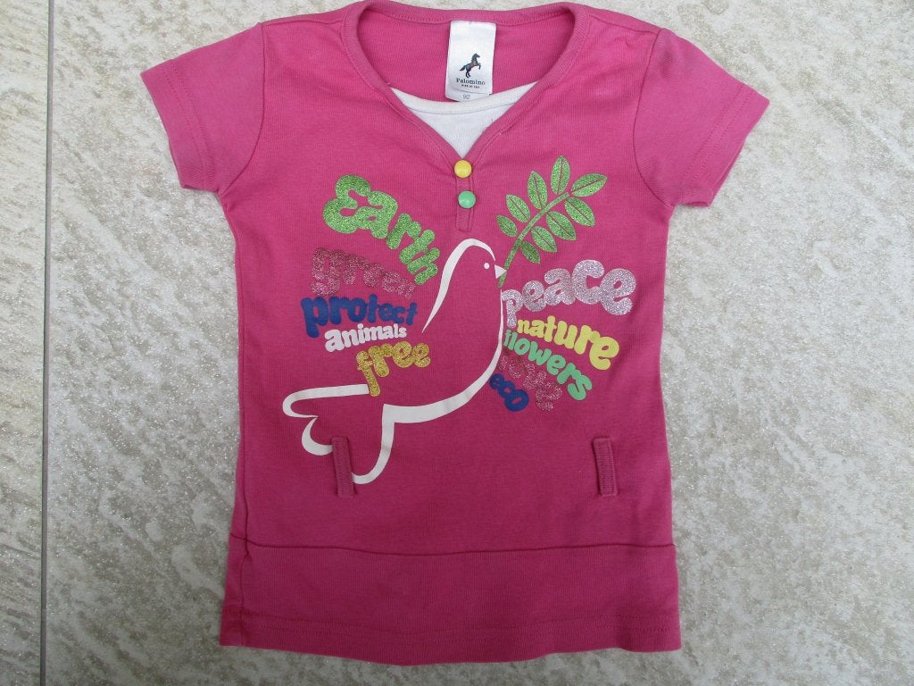 T-shirt roze maat 92 shirt korte mouwen, Kinderen en Baby's, Kinderkleding | Maat 92, Gebruikt, C&A, Meisje, Ophalen of Verzenden