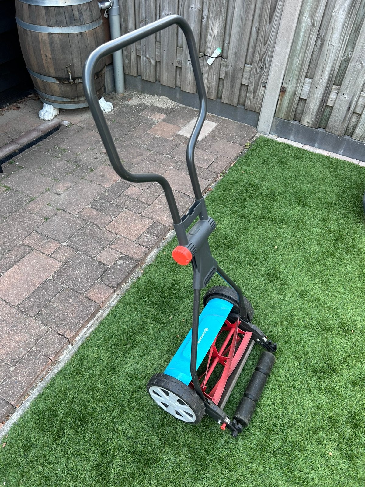 Gardena 330 grasmaaier, Tuin en Terras, Kooimesmaaier, Ophalen of Verzenden, Zo goed als nieuw