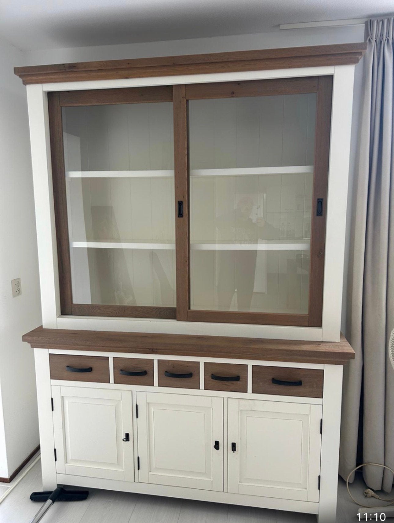 Buffetkast 2 delig 2.20 x1.60, Ophalen, 200 cm of meer, 150 tot 200 cm, Met lade(s)