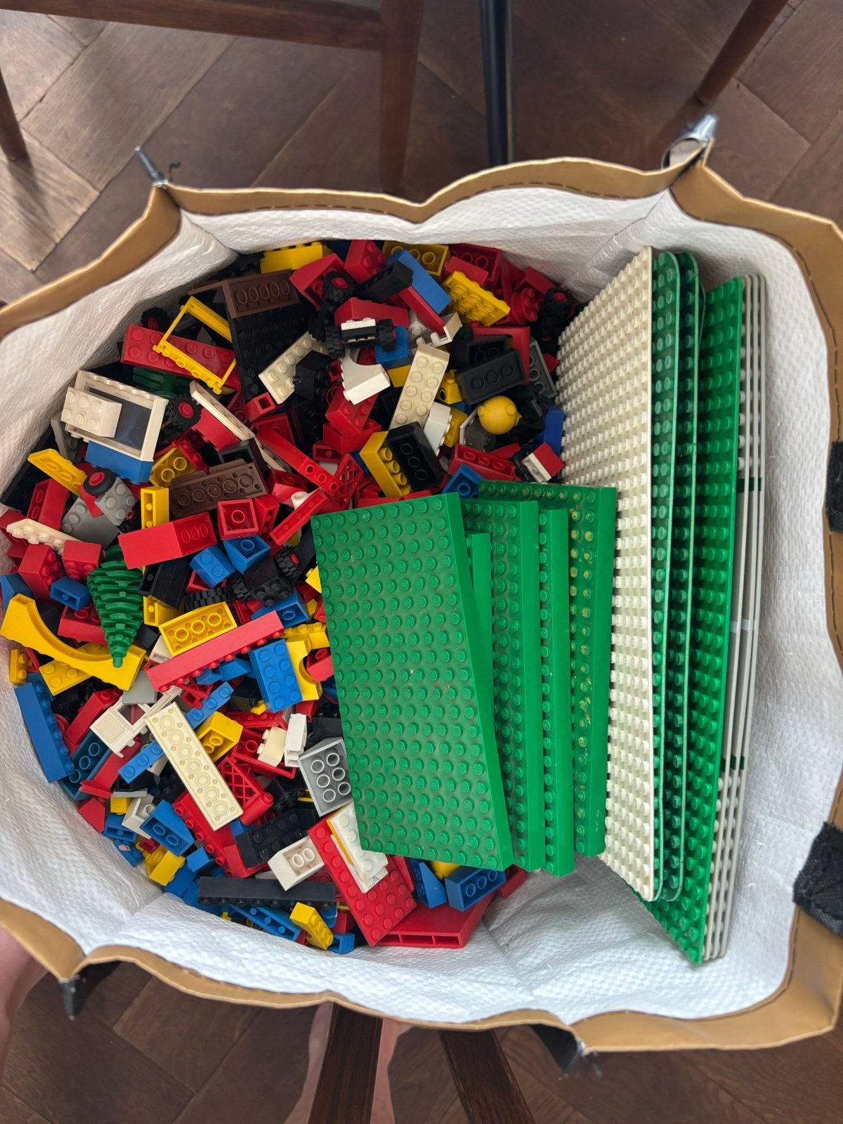 5kg LEGO met grondplaten en instructieboekjes, Gebruikt, Verzenden, Lego, Losse stenen