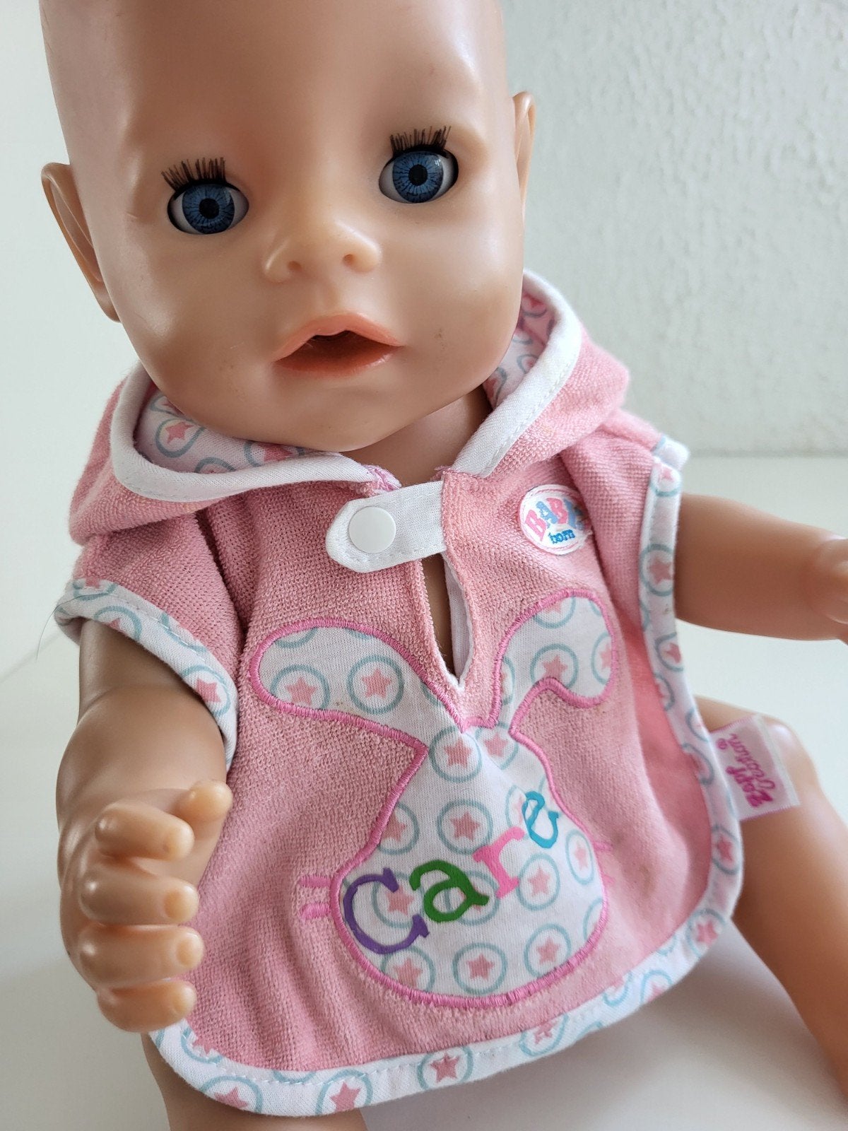 Baby Born kleertjes Badjasje Konijn Babyborn.
Excl.pop, Ophalen of Verzenden, Zo goed als nieuw, Babypop