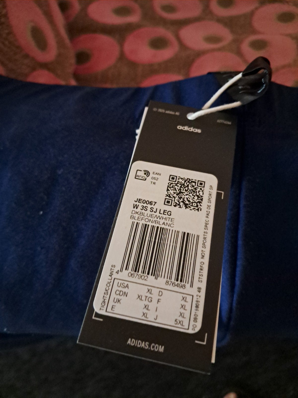 Adidas Original Legging Donkerblauw - Nieuw met kaartje, Nieuw, Legging, Ophalen, Maat 48/52 (XL)