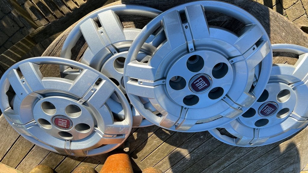 Velgen met wieldeksels Fiat Ducato camper 16 duim, Auto-onderdelen, Banden en Velgen, Ophalen, Bestelwagen, Velg(en), 16 inch