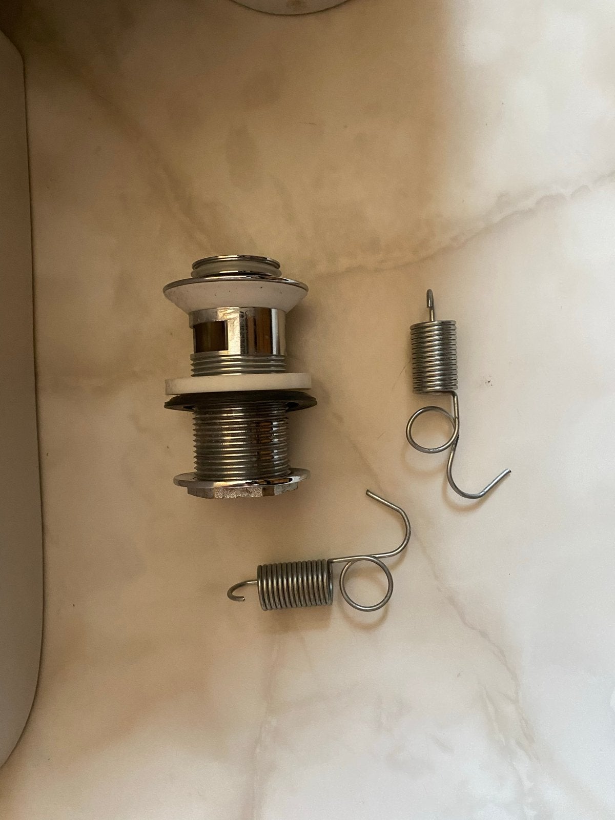 Wastafel met zuil en afvoerplug, Ophalen, Gebruikt, Steen, Wastafel