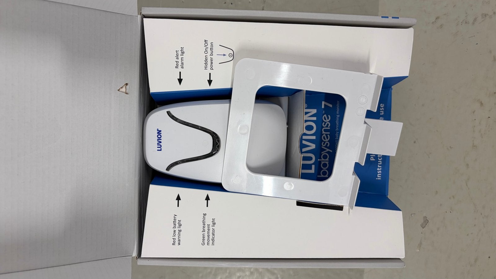 Luvion Babysense 7 Ademhalingsmonitor, Kinderen en Baby's, Babyfoons, Ophalen of Verzenden, Zo goed als nieuw, Minder dan 100 meter
