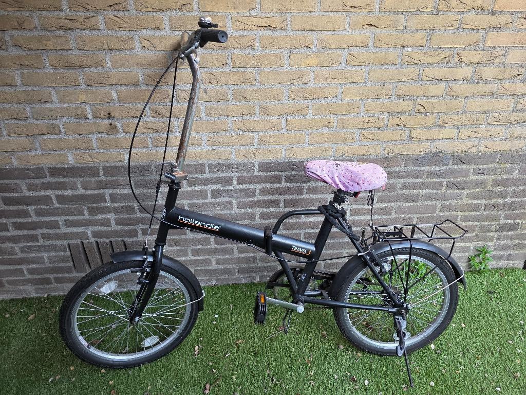 Hollandia Travel 1 Vouwfiets, Fietsen en Brommers, 20 inch of meer, Gebruikt, Velgrem, Versnellingen