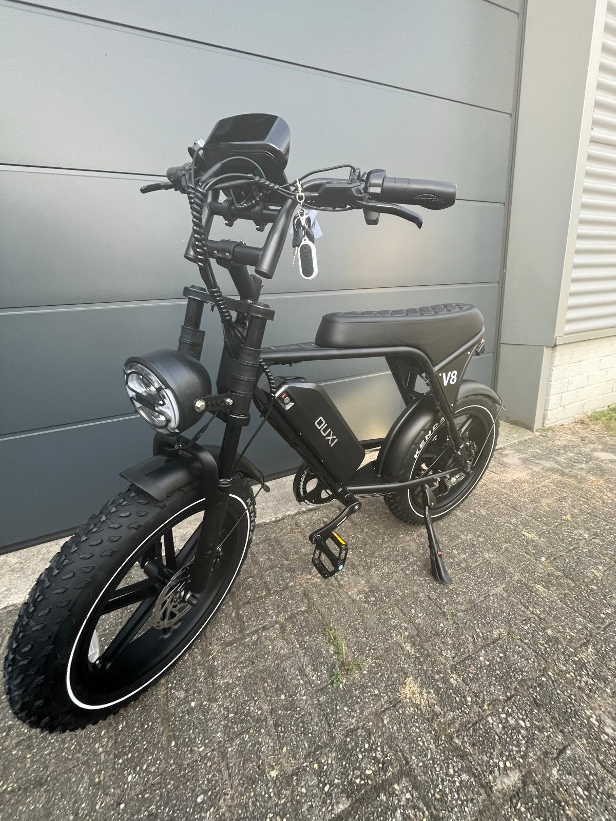 ***Ouxi V8 Fatbike met voorrek, duozit alarm nfc display, Nieuw, 59 cm of meer, 50 km per accu of meer, Ophalen