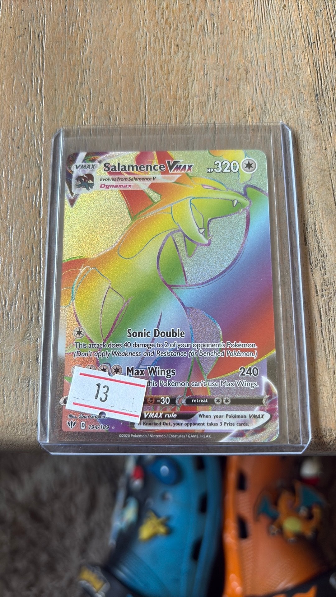 salamence vmax daa194, Ophalen of Verzenden, Zo goed als nieuw