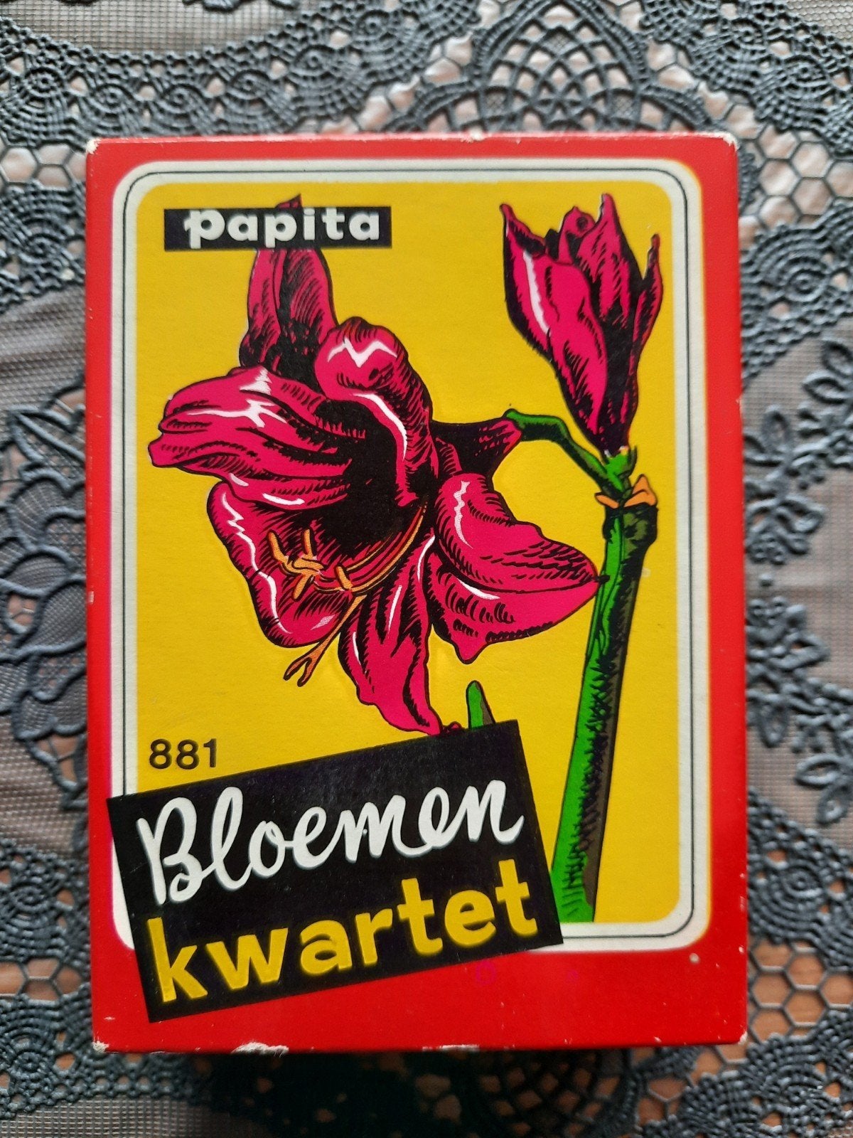 Papita Bloemen Kwartet - Vintage Kaartspel, Verzamelen, Ophalen of Verzenden, Gebruikt