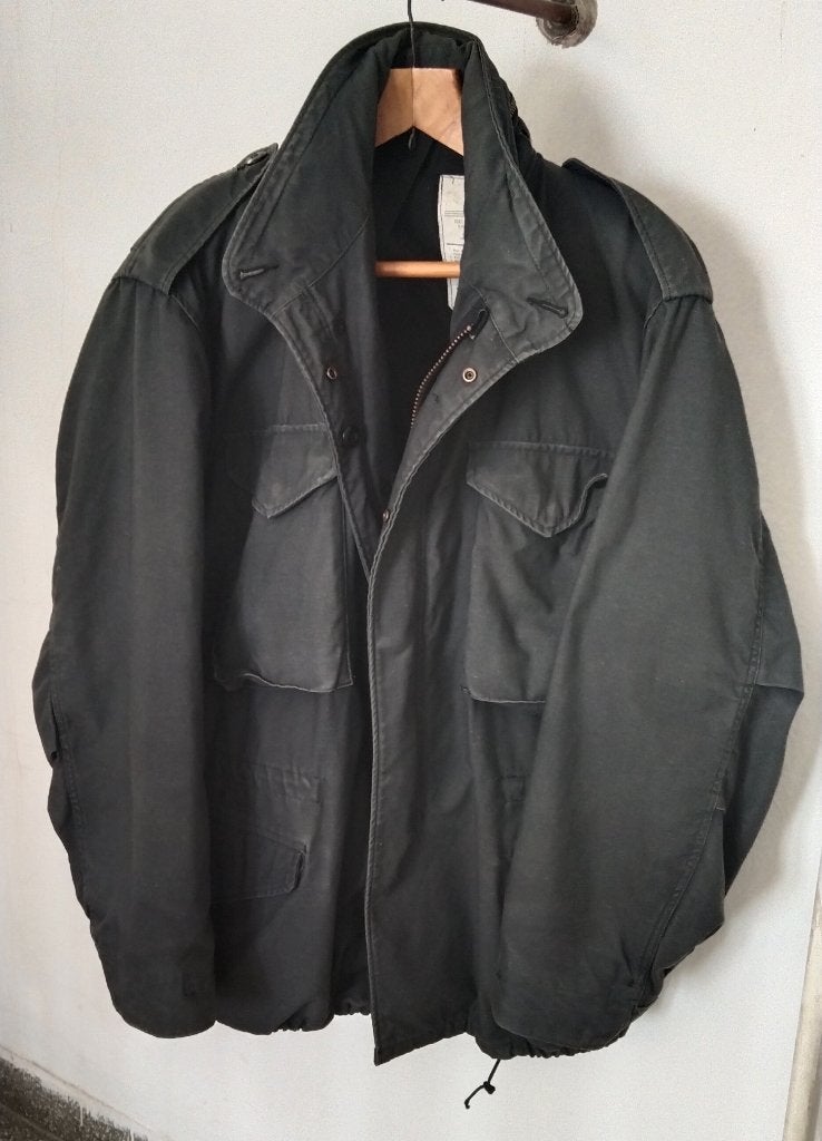 M65 Alpha jass / jacket orginal, Kleding | Heren, Jassen | Zomer, Ophalen of Verzenden, Gedragen, Maat 52/54 (L), Zwart