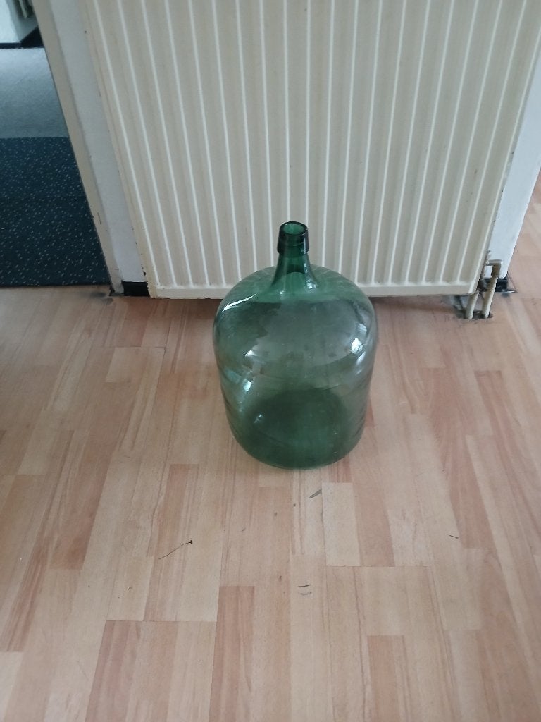 grote glazen fles, Huis en Inrichting, Woonaccessoires | Vazen, Ophalen, Gebruikt, Overige kleuren, Glas