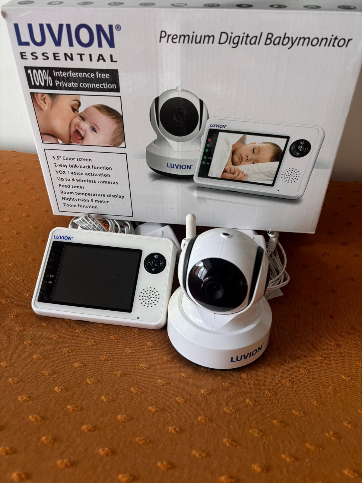 Luvion Premium Digitale Babyfoon met Camera en Monitor, Ophalen of Verzenden, Zo goed als nieuw, 250 meter of meer, Camera