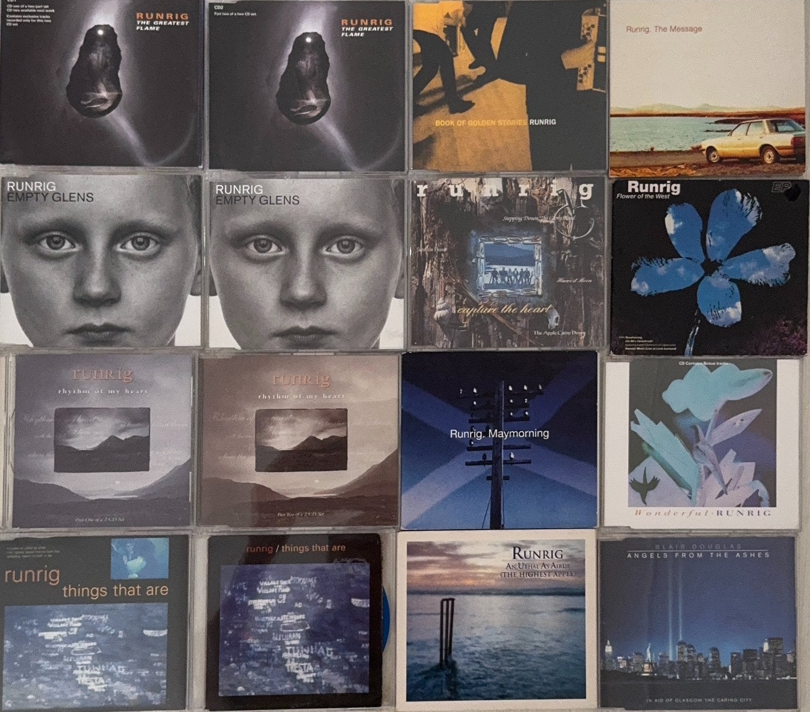 RUNRIG, 16 maxi cd singles, in 1 koop of los, UK IMPORT, Verzenden, Zo goed als nieuw, Pop, Import
