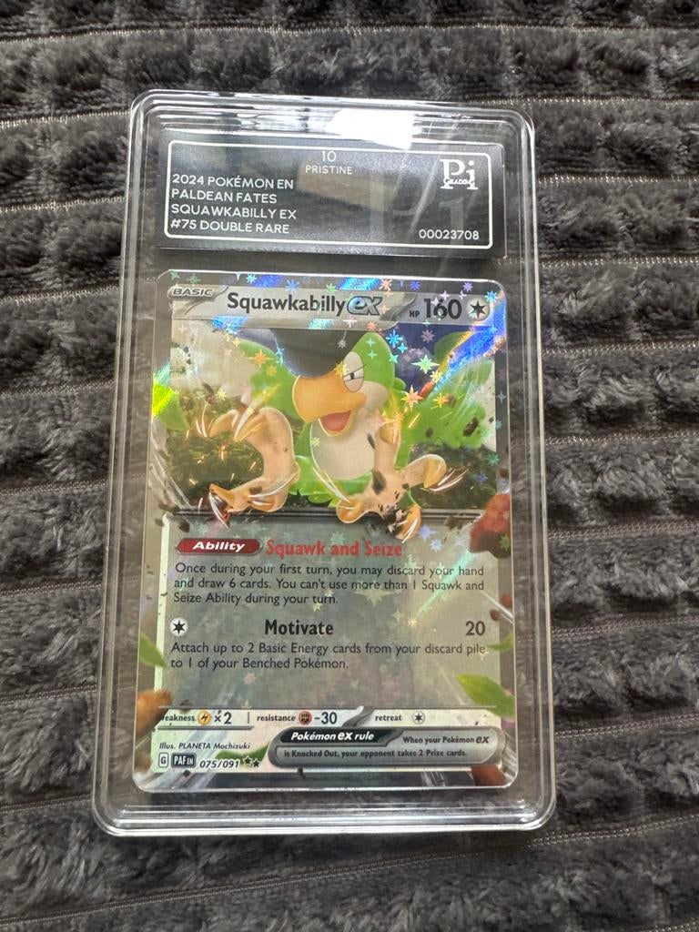 Squawkabilly ex #75 Double Rare Paldean Fates Pi 10, Ophalen of Verzenden, Nieuw, Losse kaart, Foil