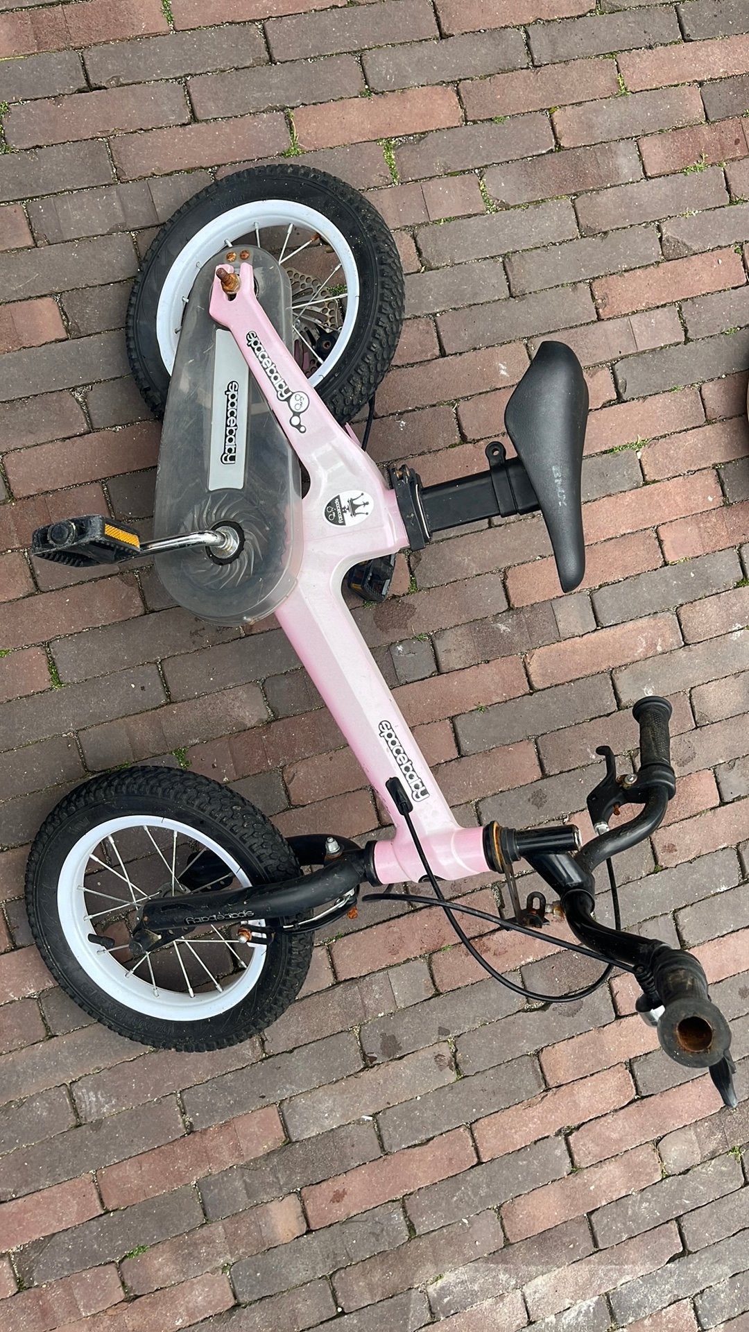 Spacebaby kinderfiets roze, Ophalen of Verzenden, Gebruikt