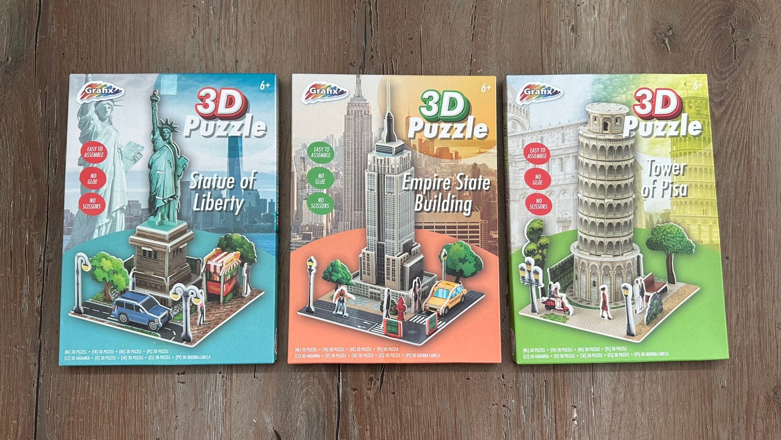 3x 3D puzzle, Ophalen of Verzenden, Nieuw, Puzzelen