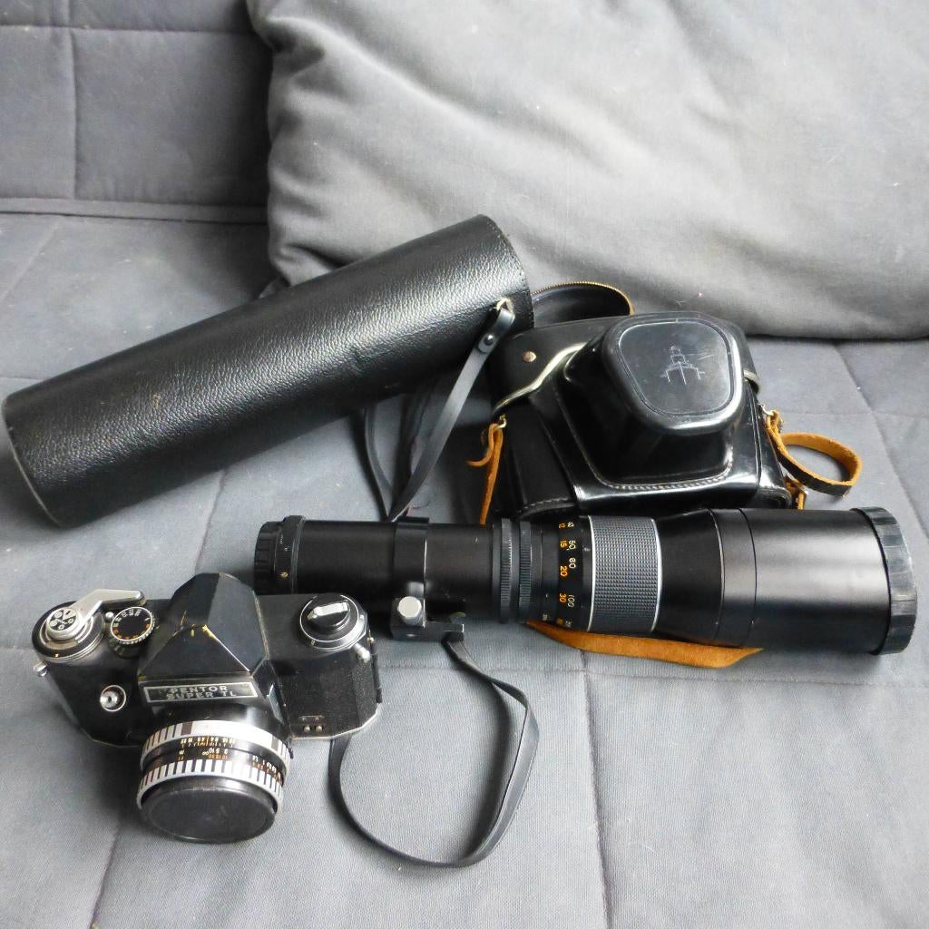 *Pentor camera met extra Pentor telelens, Ophalen of Verzenden, Gebruikt, Spiegelreflex, Overige Merken