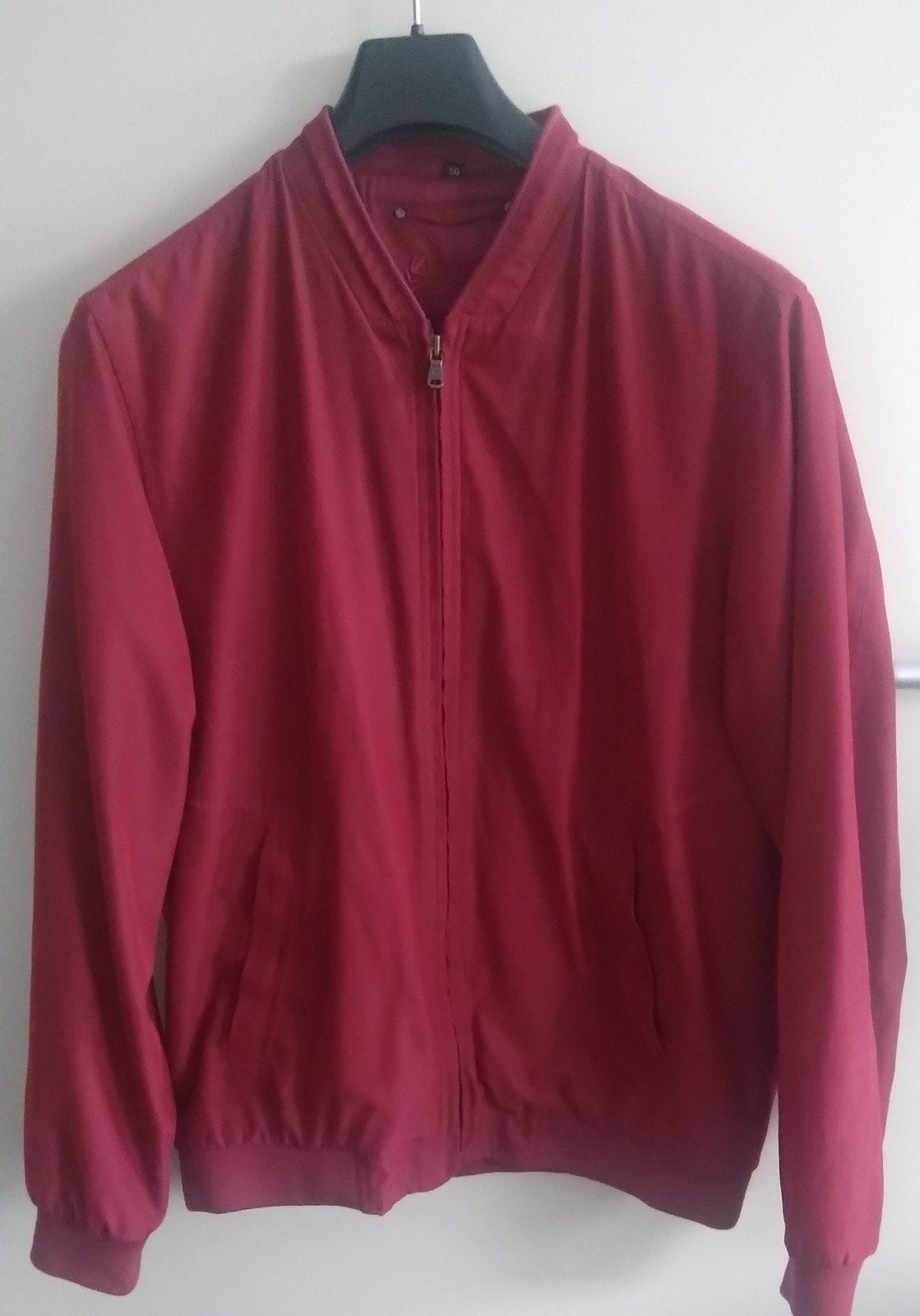 Canson suede Bomberjack heren Maat 50 - Zo goed als nieuw, Maat 46/48 (XL) of groter, Ophalen of Verzenden, Rood, Canson