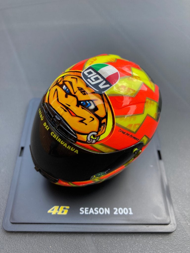 Valentino Rossi 1:5 helm 2001 Honda NSR500 500cc, Verzamelen, Ophalen of Verzenden, Nieuw, Motoren