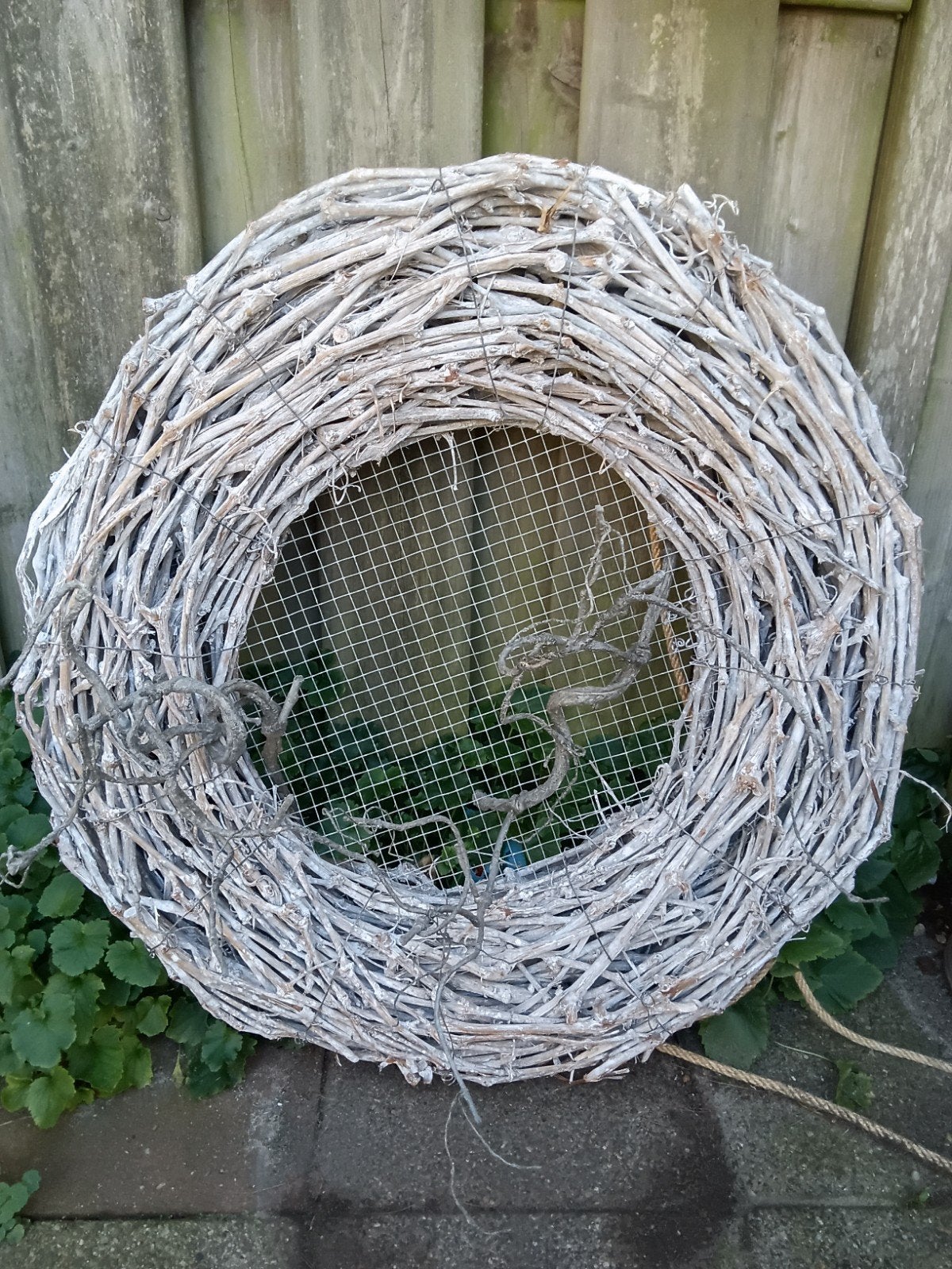 Grote decoratieve krans van natuurlijke takken, Ø 68 cm, Huis en Inrichting, Ophalen, Zo goed als nieuw, Krans, Natuurlijk materiaal