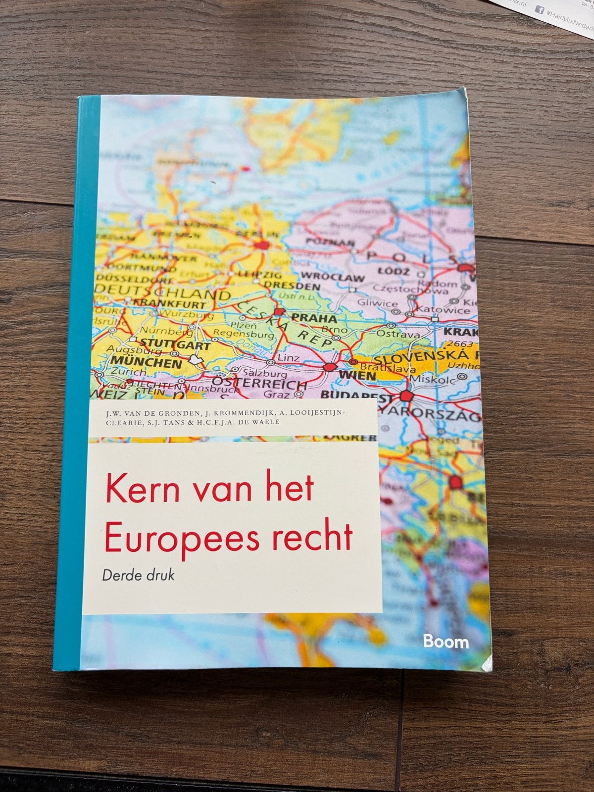 Kern van het Europees recht - Derde druk, Boeken, Studieboeken en Cursussen, Ophalen of Verzenden, Gamma, Zo goed als nieuw, WO