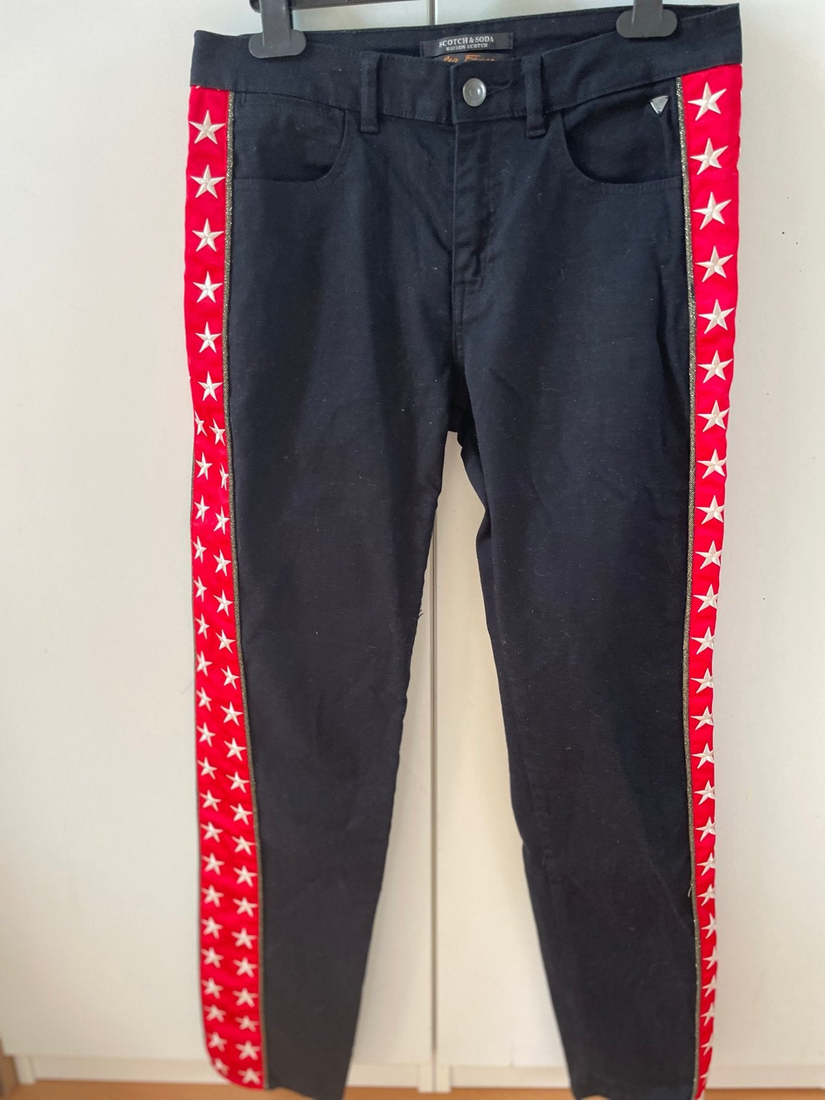 Scotch & Soda spijkerbroek met sterren streep, Zwart, Nieuw, Ophalen of Verzenden, Maat 36 (S)