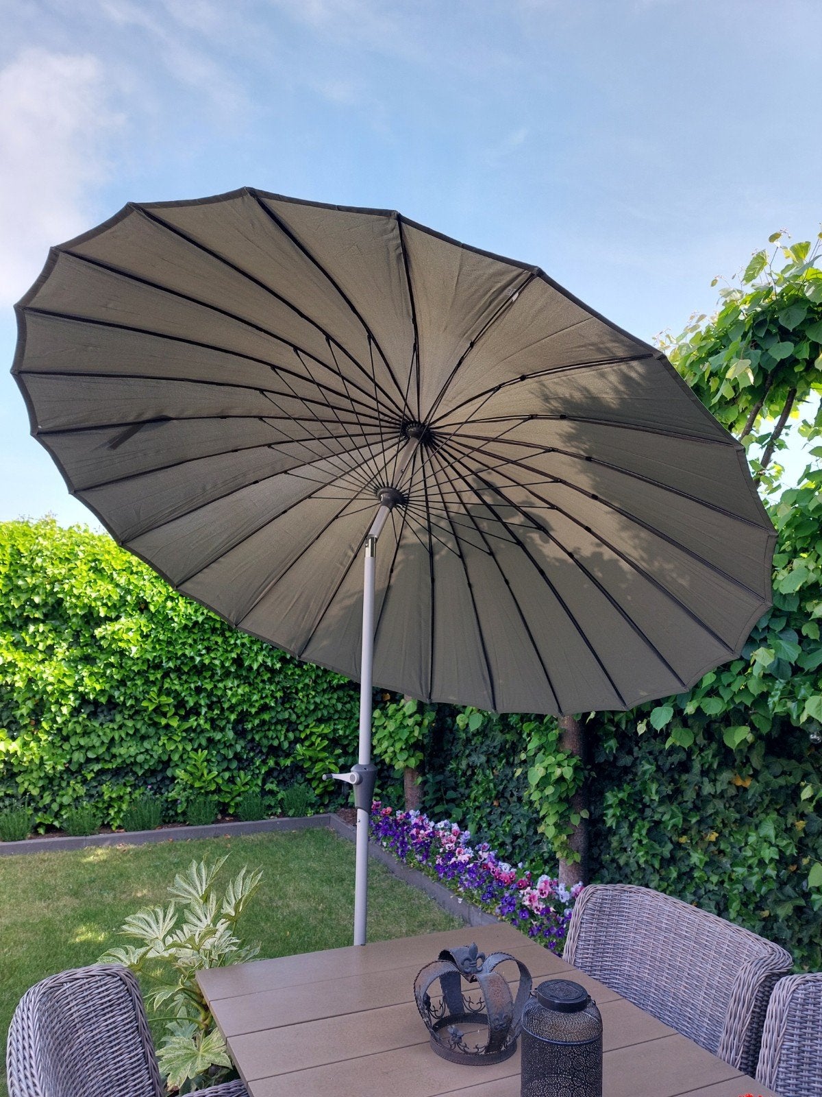 Nieuwe Shanghai parasol, 2.80 doorsnee, kantelbaar, NIEUW, Ophalen, Verstelbaar, Nieuw, 2 tot 3 meter