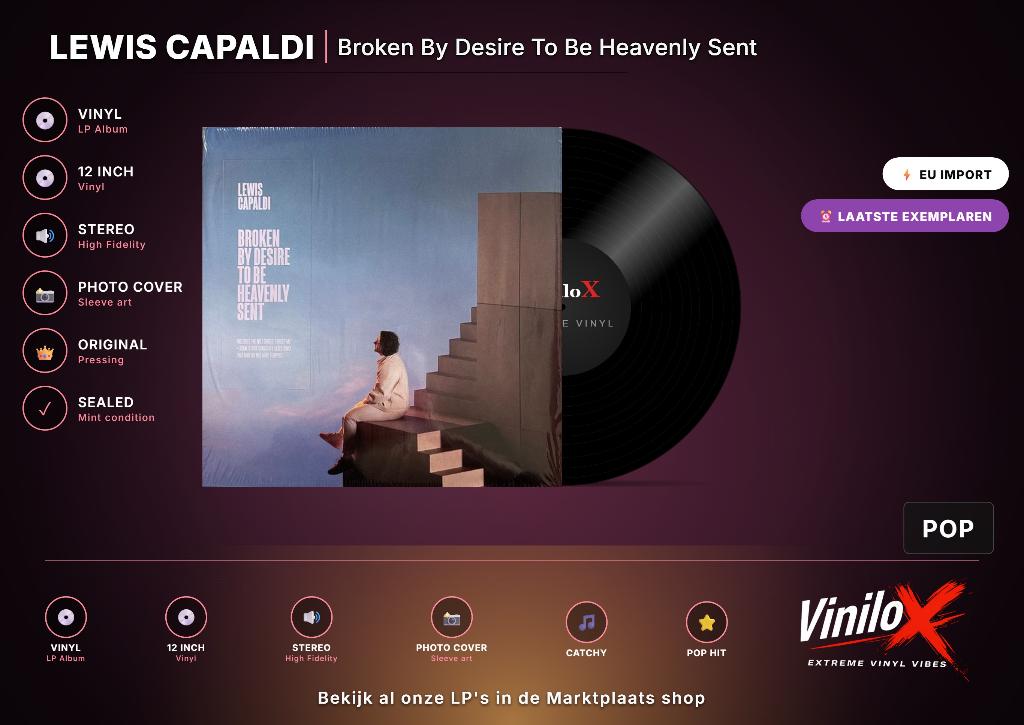 Lewis Capaldi – Broken By Desire To Be Heavenly Sent | LP, Fotohoes, Ophalen of Verzenden, Nieuw in verpakking, 12 inch
