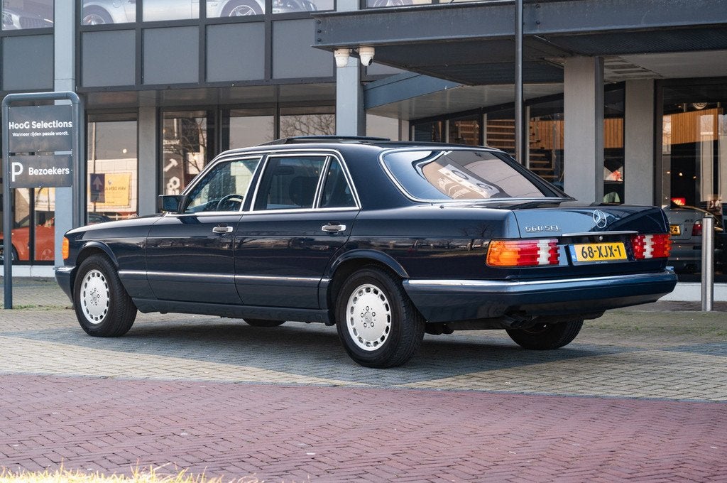 Mercedes-Benz S-Klasse 560 SEL (bj 1989, automaat), Auto's, Achterwielaandrijving, Blauw, Bedrijf, Blauw