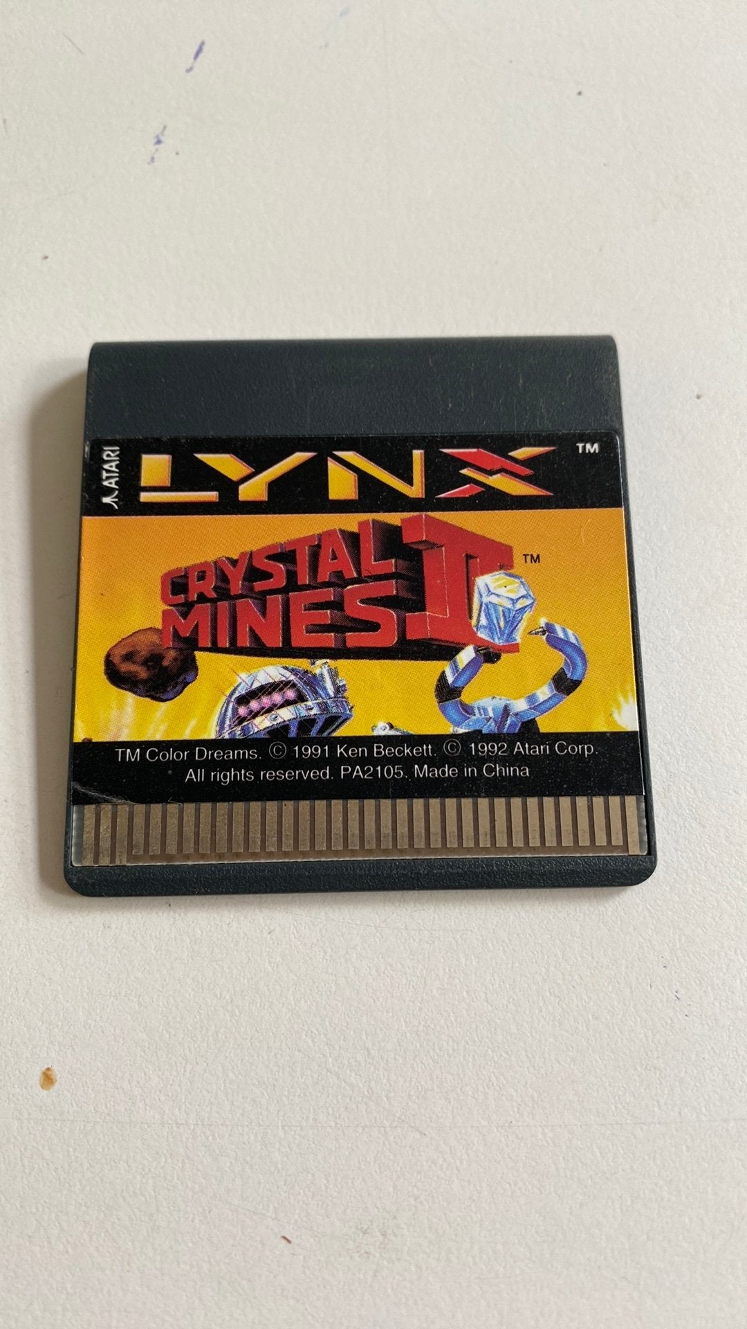 Vintage atari lynx spel crystal mines 2, Atari Lynx, 1 speler, Ophalen of Verzenden, Zo goed als nieuw