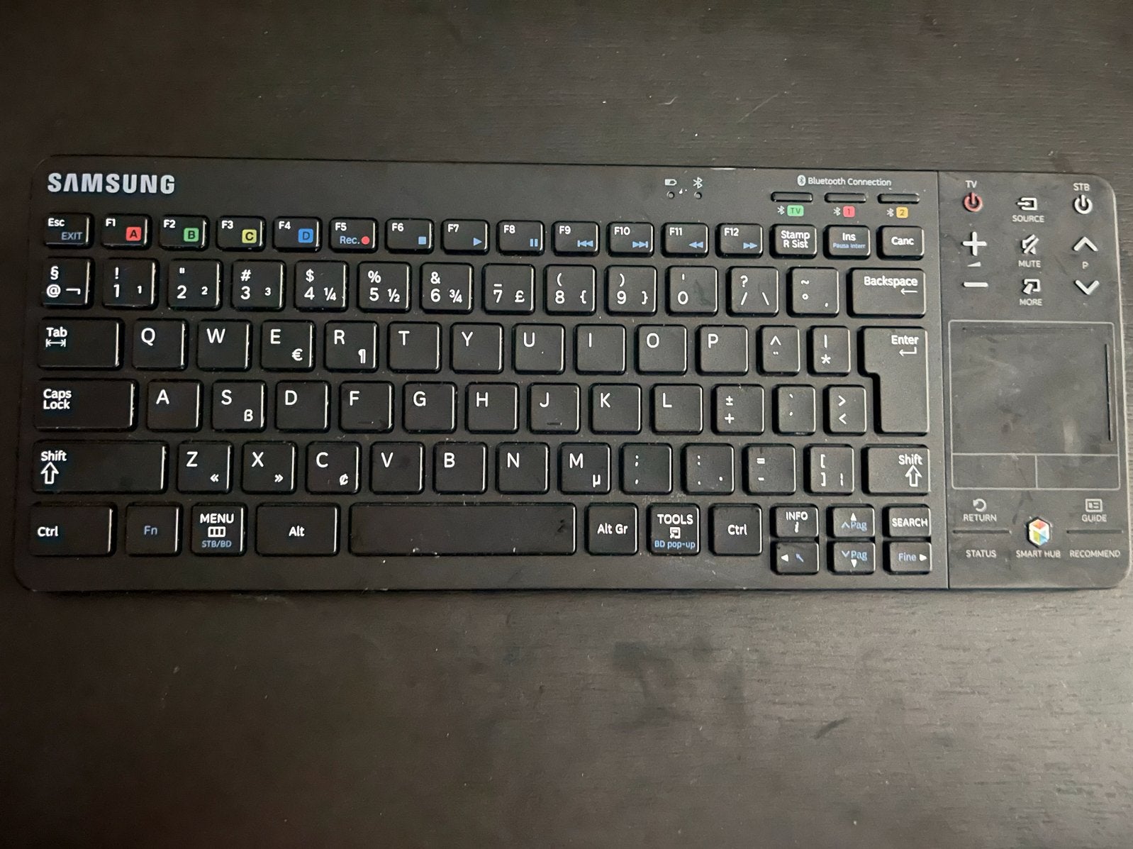 Samsung Smart TV Toetsenbord VG-KBD2000/XN met Touchpad, Computers en Software, Toetsenborden, Gebruikt, Multimediatoetsen, Ophalen of Verzenden