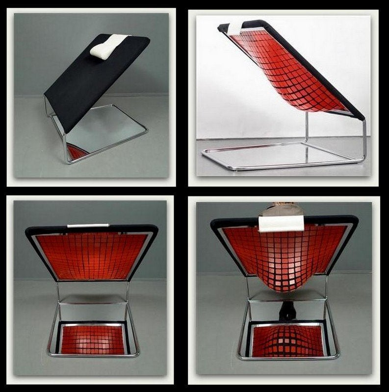 Exclusieve spiegel fauteuil designer Eggarat Wongcharit, Ophalen, Gebruikt, Art-kunst-design, 75 tot 100 cm
