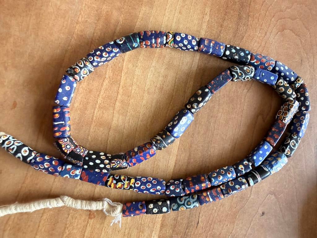 Vierkante Venetiaanse kralen, Sieraden, Tassen en Uiterlijk, Bedels, Overige merken, Gebruikt, Glas of Kristal, Ophalen of Verzenden