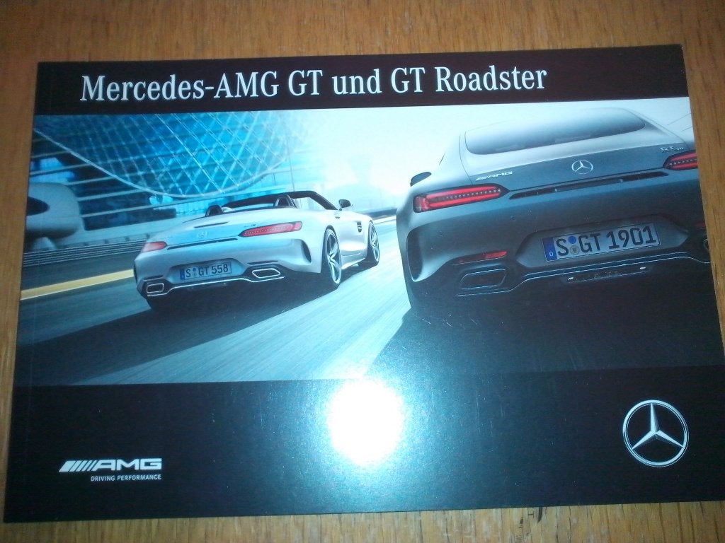 Mercedes AMG GT & GT Roadster folder brochure Duits, Ophalen of Verzenden, Zo goed als nieuw, Mercedes